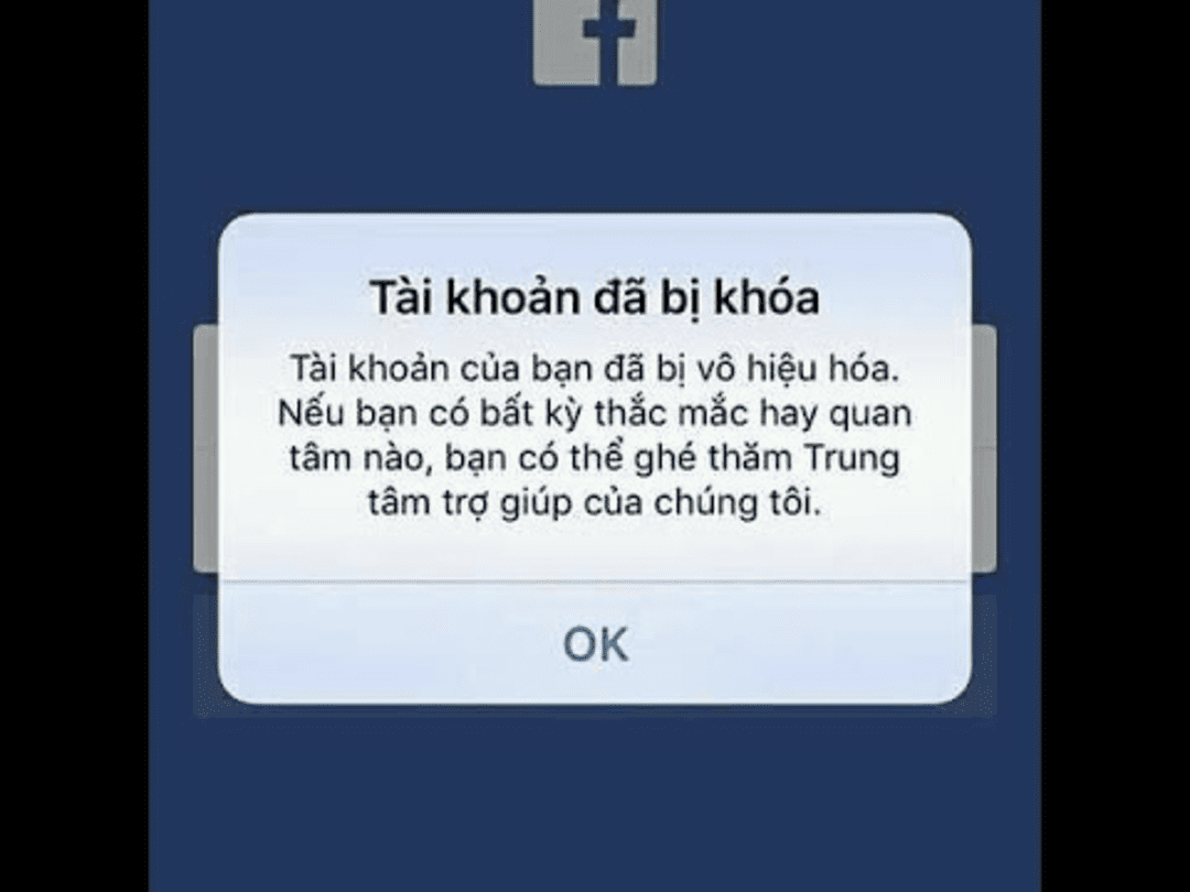 Tài khoản bị vô hiệu hóa