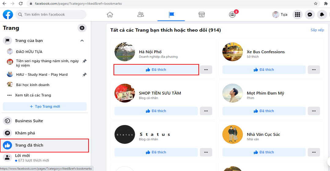 Tổng quan về quá trình bỏ thích trang trên Facebook