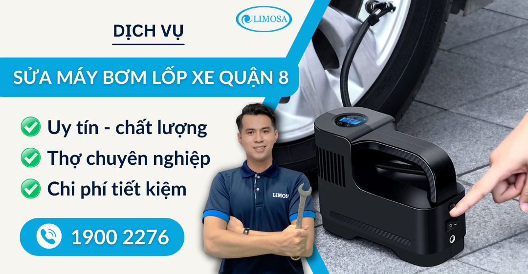sửa máy bơm lốp xe quận 8 Limosa
