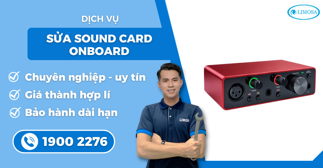 sửa sound card onboard Limosa