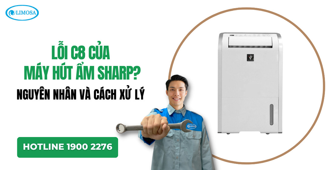 lỗi C8 của máy hút ẩm Sharp Limosa