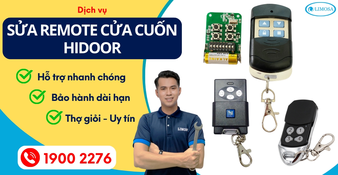 Sửa Remote Cửa Cuốn Hidoor Limosa