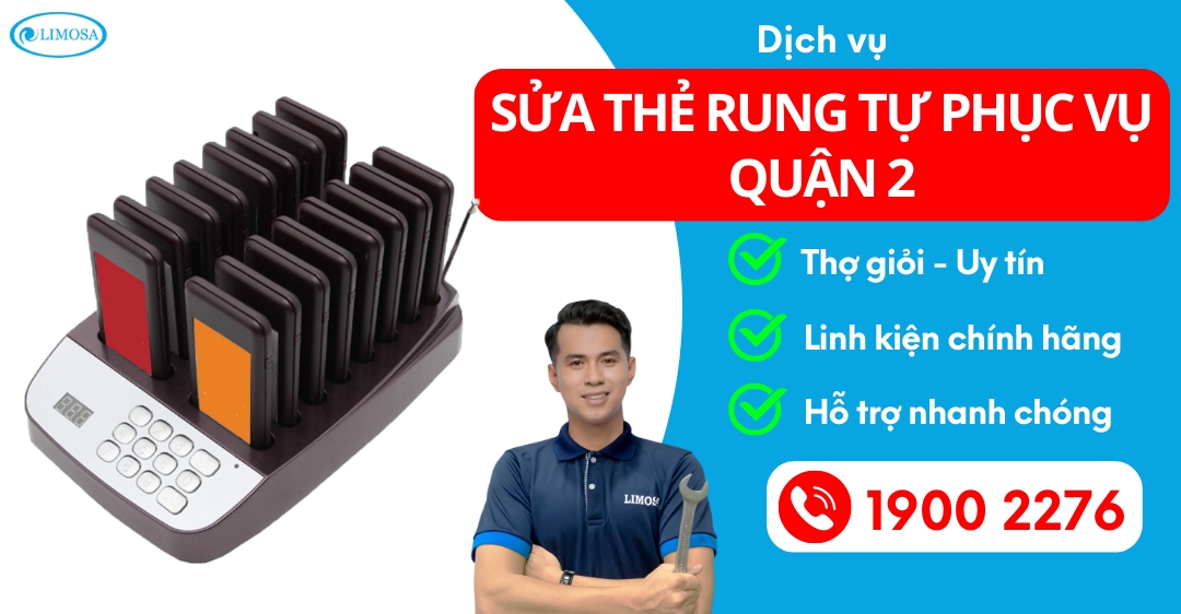 sửa thẻ rung tự phục vụ quận 2 limosa