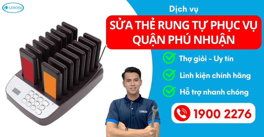 Sửa Thẻ Rung Tự Phục Vụ Quận Phú Nhuận Limosa