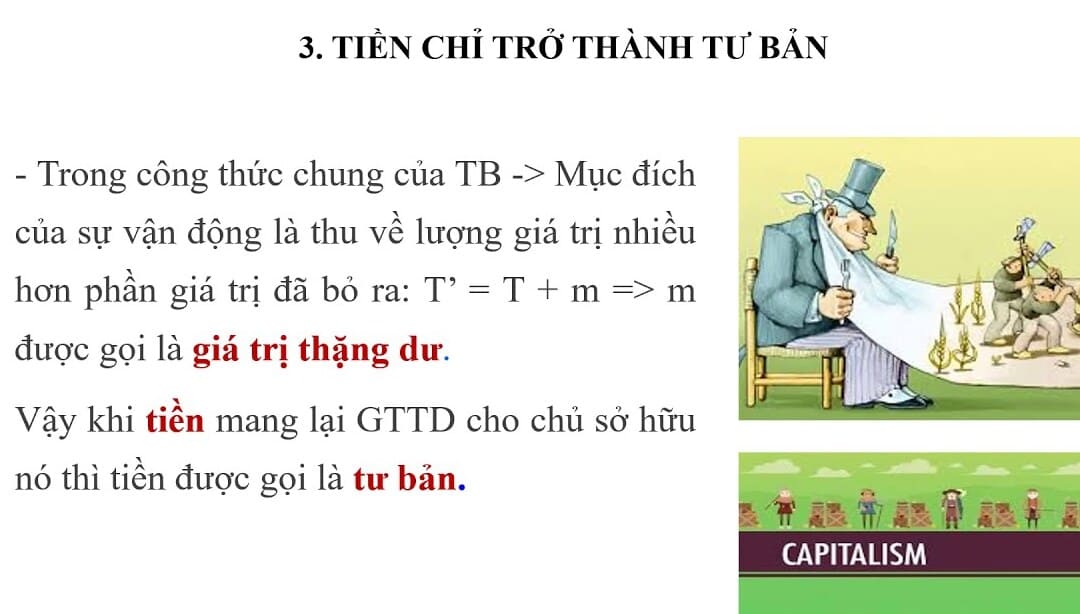 khi nào tiền tệ biến thành tư bản