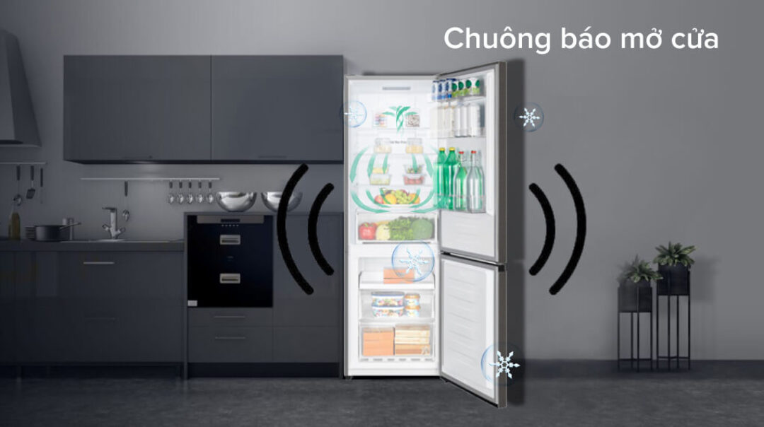 Cách lắp đặt tính năng chuông báo mở cửa tủ lạnh