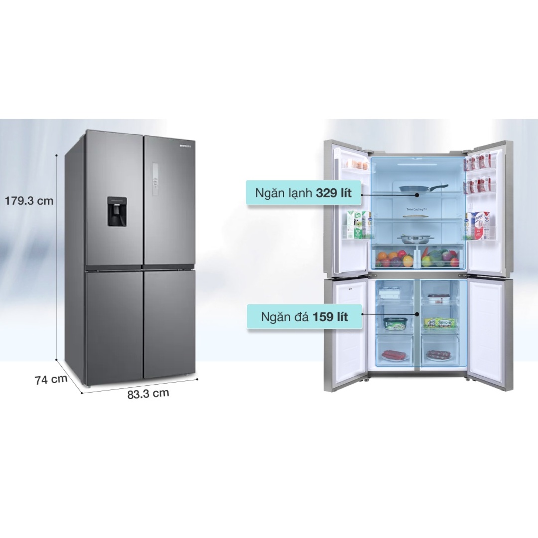 Đánh giá Tủ lạnh Samsung Inverter 488 lít Multi Door RF48A4010M9-SV