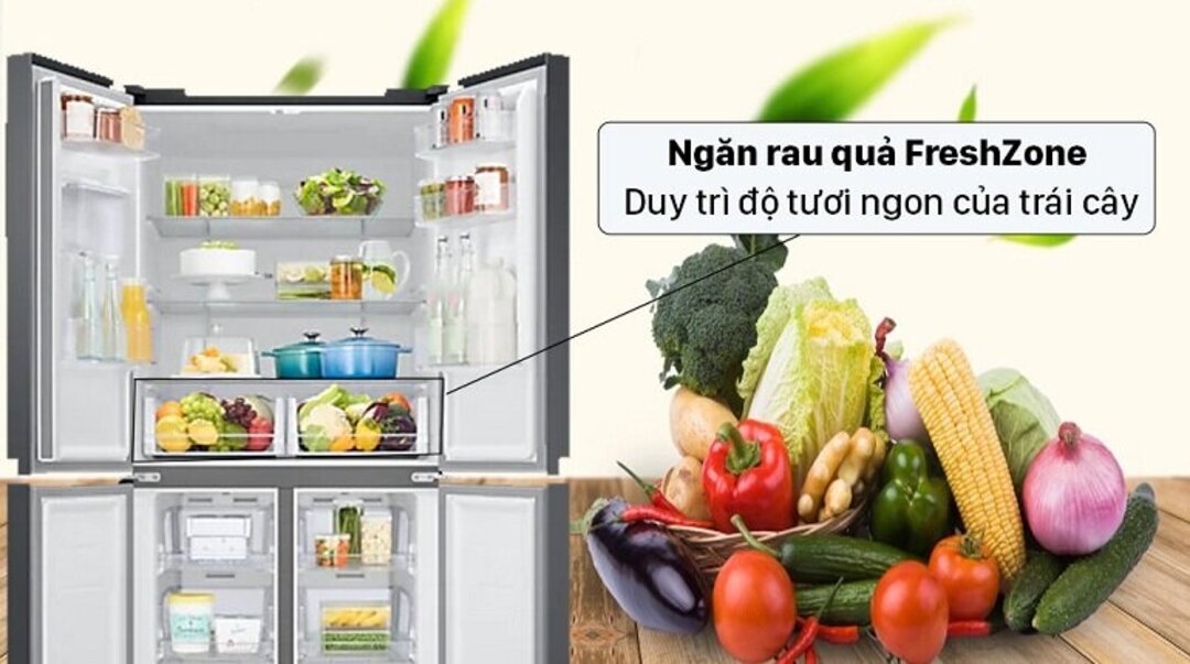 Ngăn rau điều chỉnh độ ẩm Fresh Zone