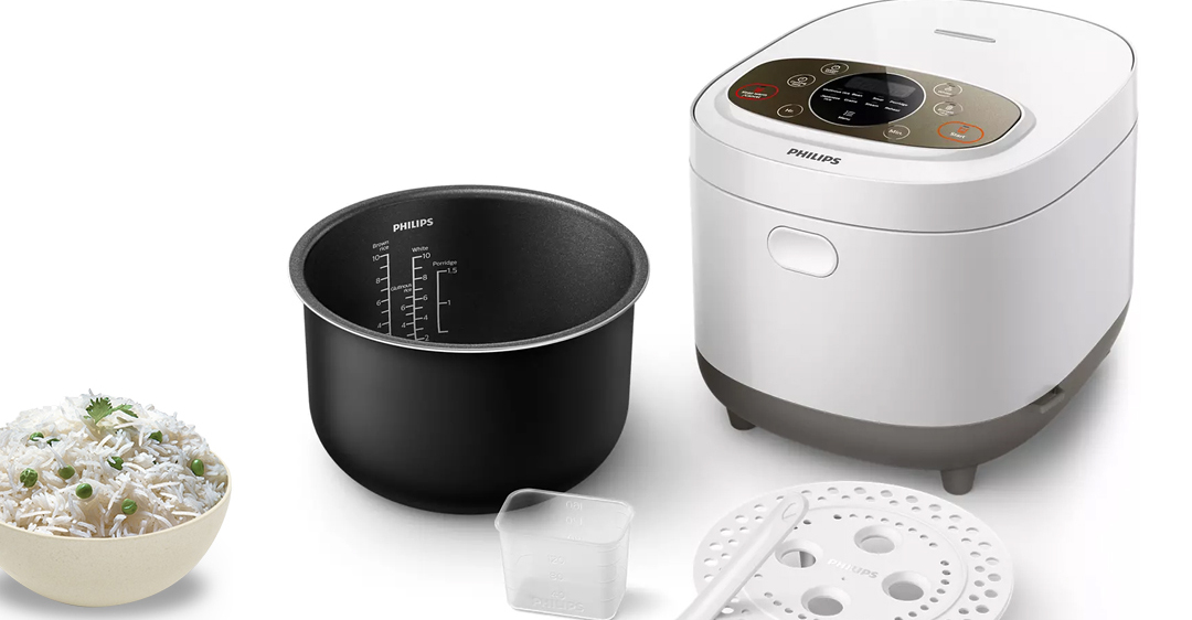 So sánh nồi cơm điện Philips và Gourmia