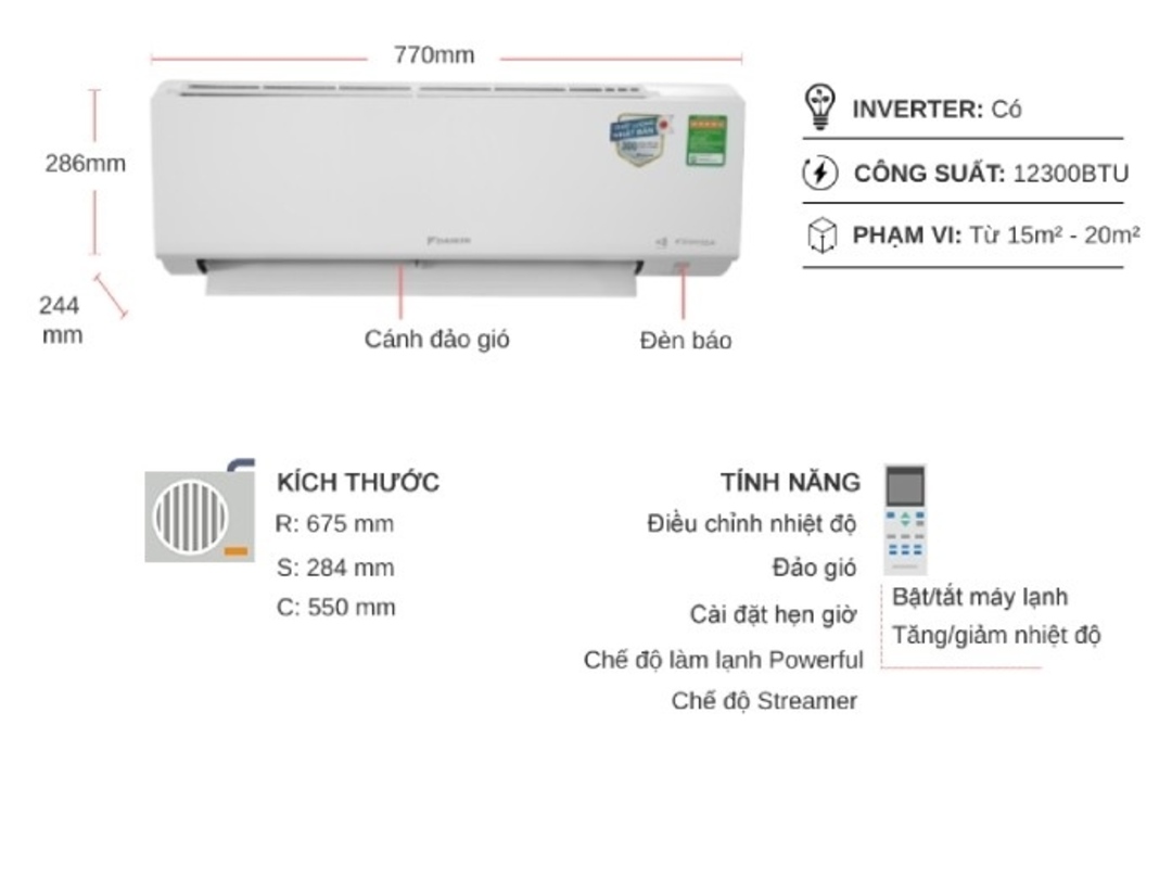 Đánh giá máy lạnh daikin inverter 15 hp