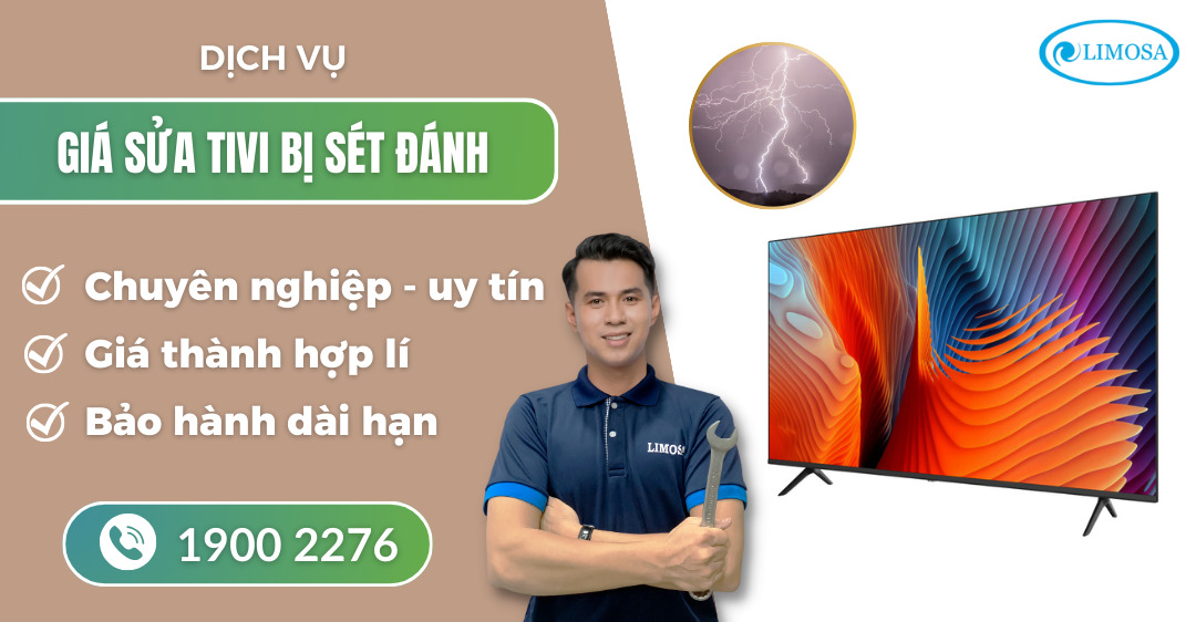 Giá sửa tivi bị sét đánh Limosa