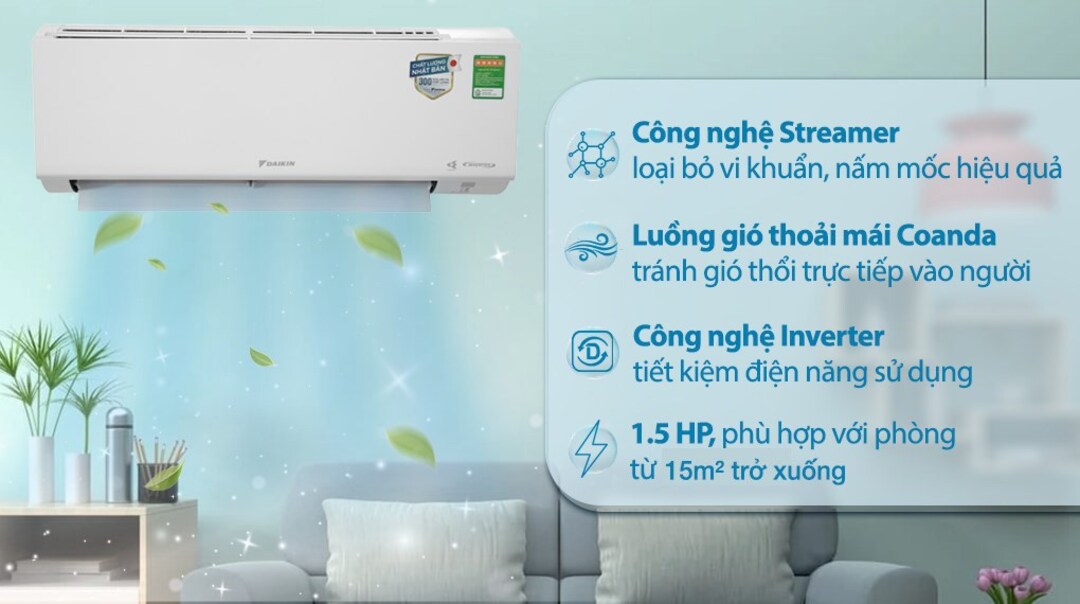 Máy lạnh daikin inverter 1hp