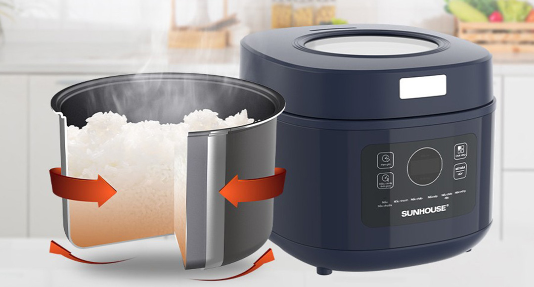 so sánh nồi cơm điện Tefal và Sunhouse