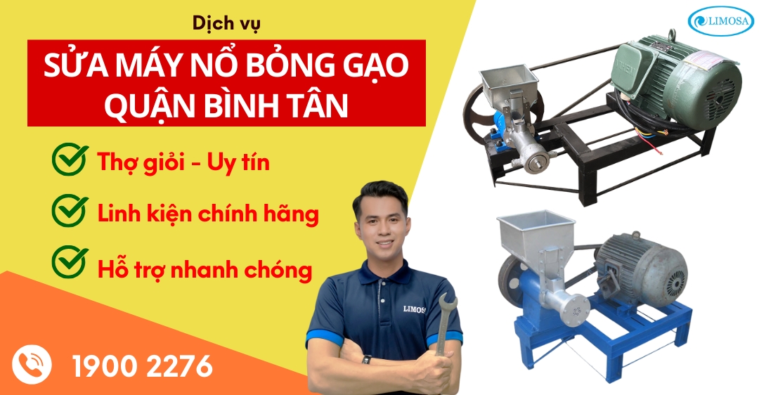Sửa Máy Nổ Bỏng Gạo Quận Bình Tân Limosa