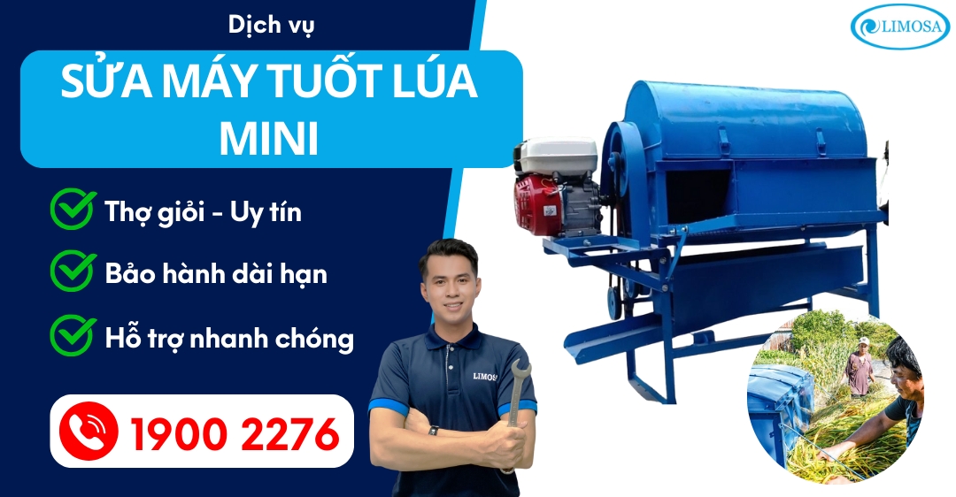 Sửa Máy Tuốt Lúa Mini Limosa