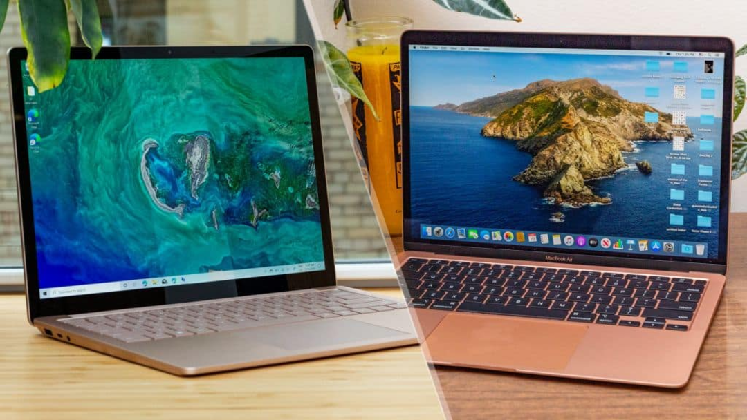 surface laptop 3 hay macbook pro 2021