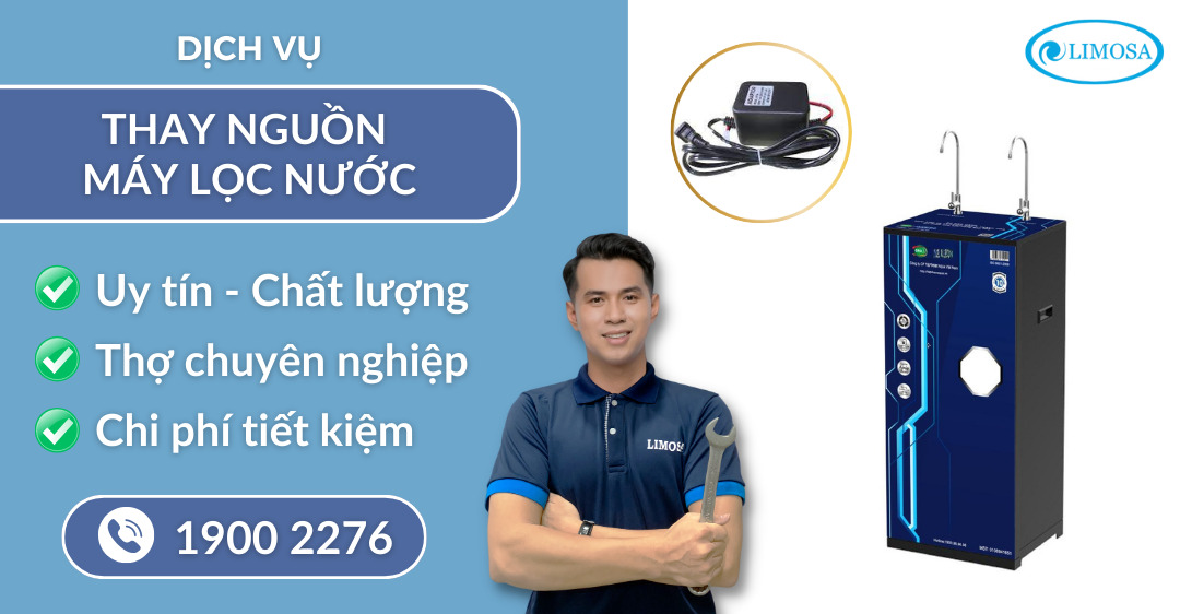 Thay nguồn máy lọc nước Limosa