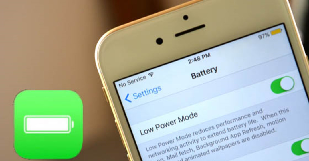 Biểu tượng pin iPhone màu vàng là gì