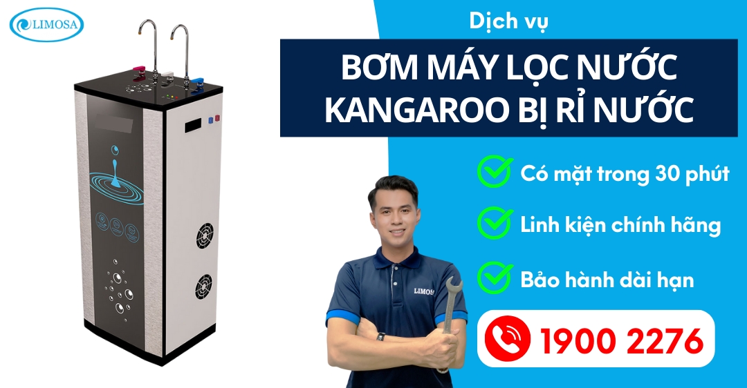 Bơm Máy Lọc Nước Kangaroo Bị Rỉ Nước Limosa