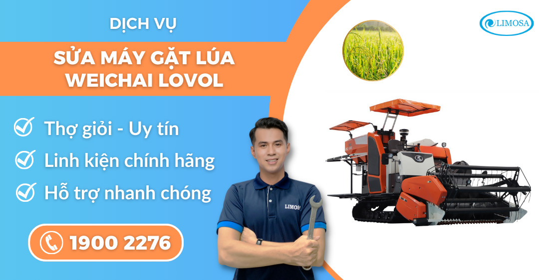 sửa máy gặt lúa Weichai Lovol Limosa