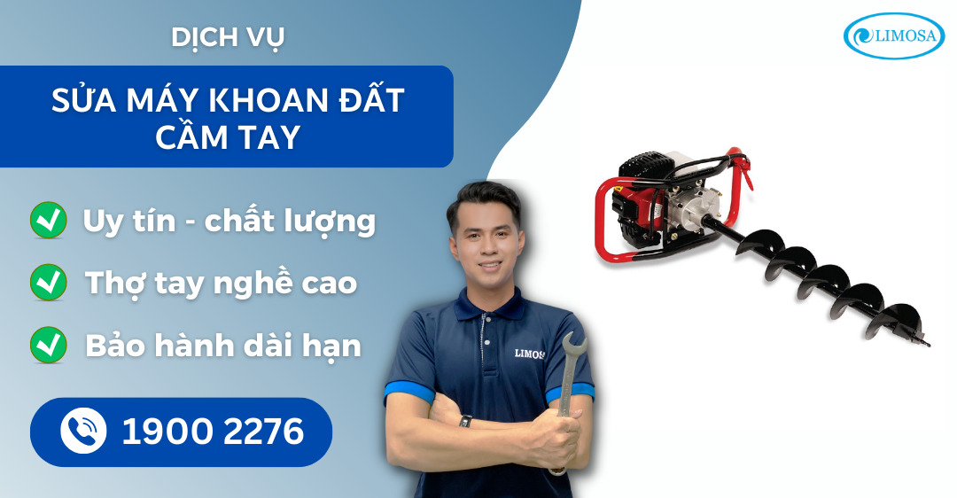 sửa máy khoan đất cầm tay Limosa