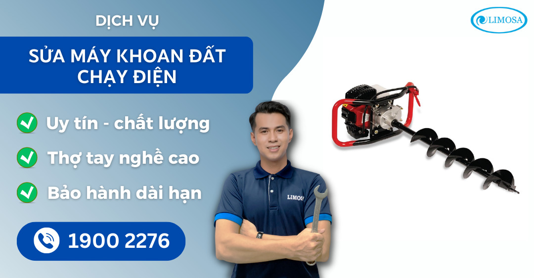 sửa máy khoan đất chạy điện Limosa
