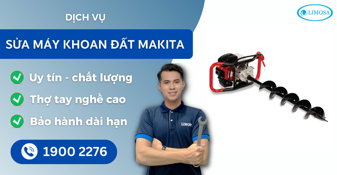 sửa máy khoan đất Makita Limosa