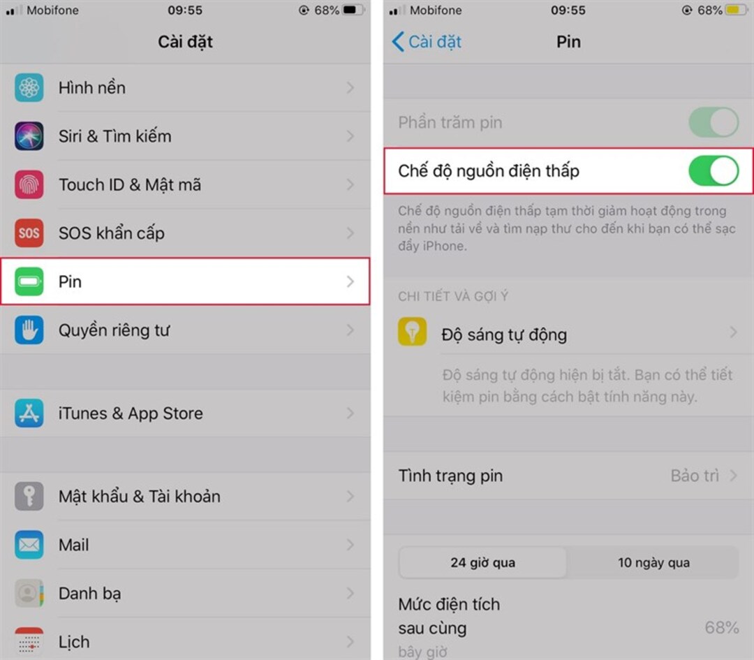 các bước tiết kiệm pin
