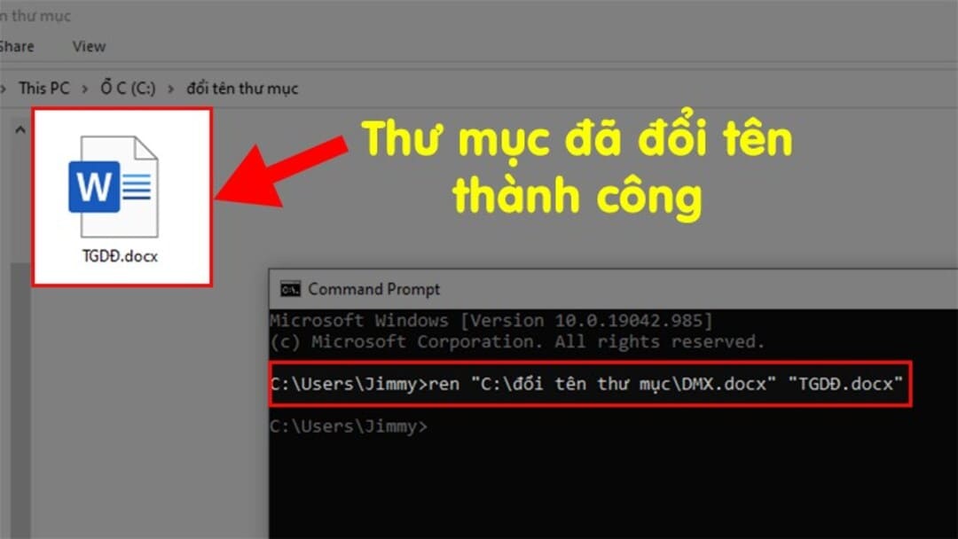 các lưu ý khi đổi tên thư mục