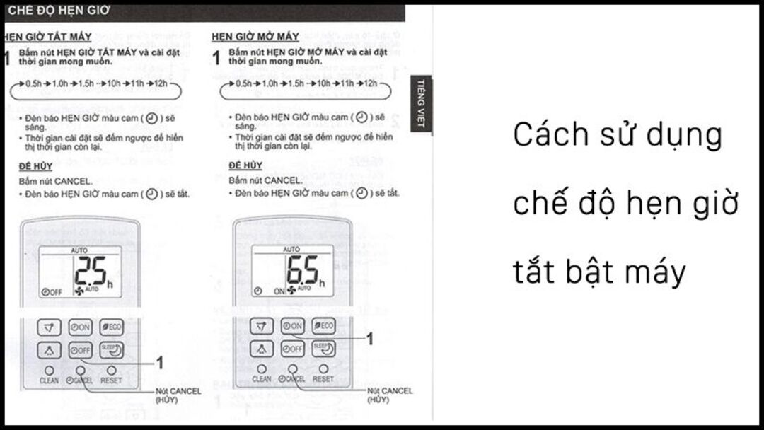 Hướng dẫn hẹn giờ bật tắt máy lạnh Sharp
