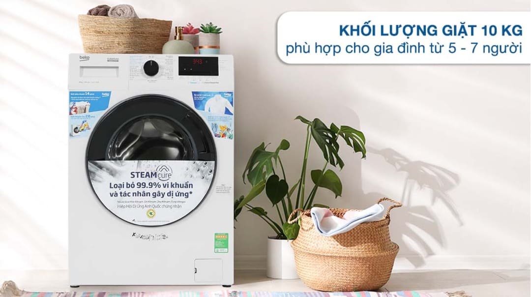 Giới thiệu về máy giặt Beko Inverter 10 kg WCV10614XB0STW