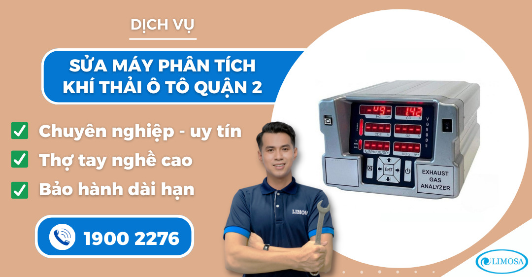 sửa máy phân tích khí thải ô tô quận 2 Limosa