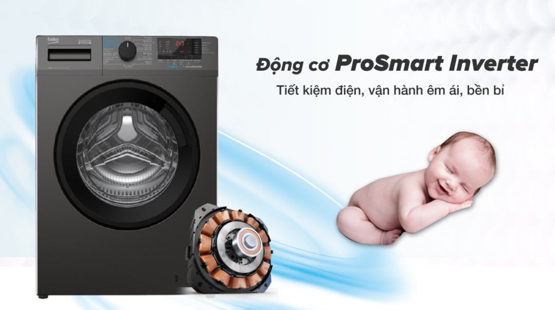 Máy giặt Beko Inverter 9 kg WCV9614XB0STM