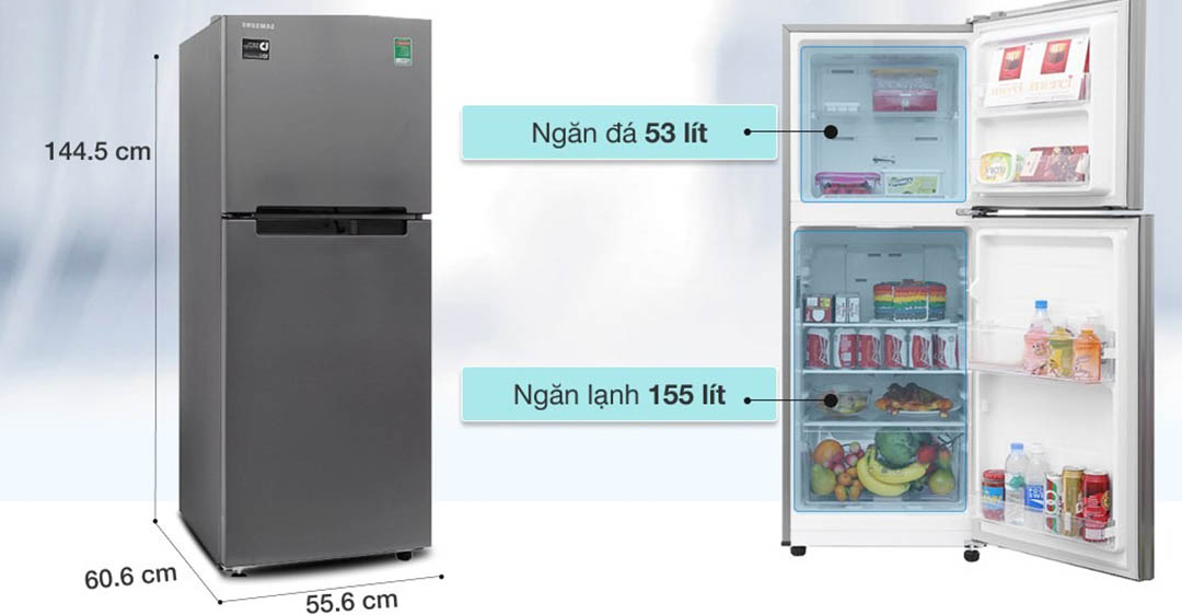Tủ lạnh Samsung Inverter 208 lít RT19M300BGS/SV