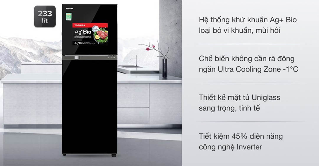 Tủ lạnh Toshiba Inverter 233 lít GR-A28VM(UKG1)