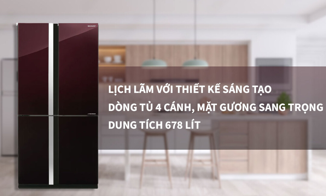 Tủ Lạnh Sharp SJ-FX688VG-RD