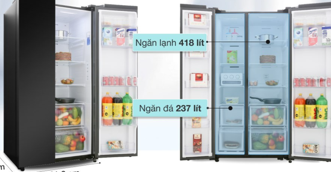 Tủ lạnh Samsung Inverter 655 lít Side By Side RS62R5001B4SV