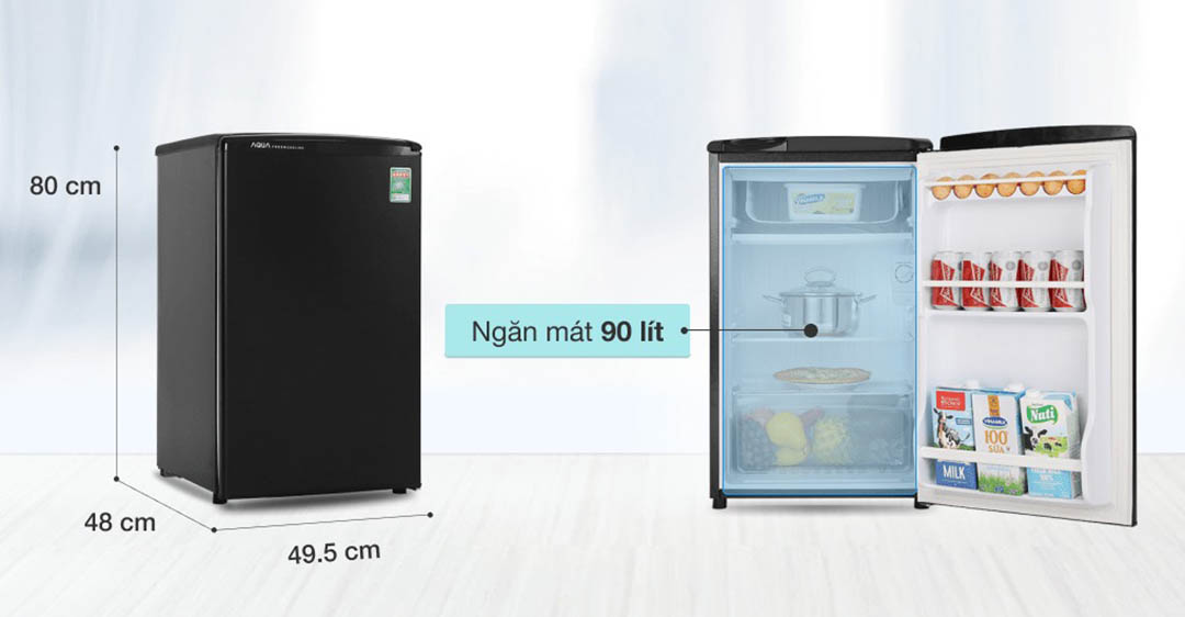 Tủ lạnh Aqua 90 lít AQR-D99FA(BS)