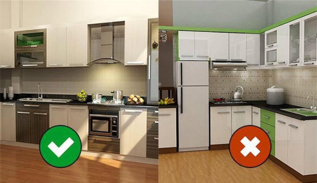 Cách hóa giải tủ lạnh đối diện bếp