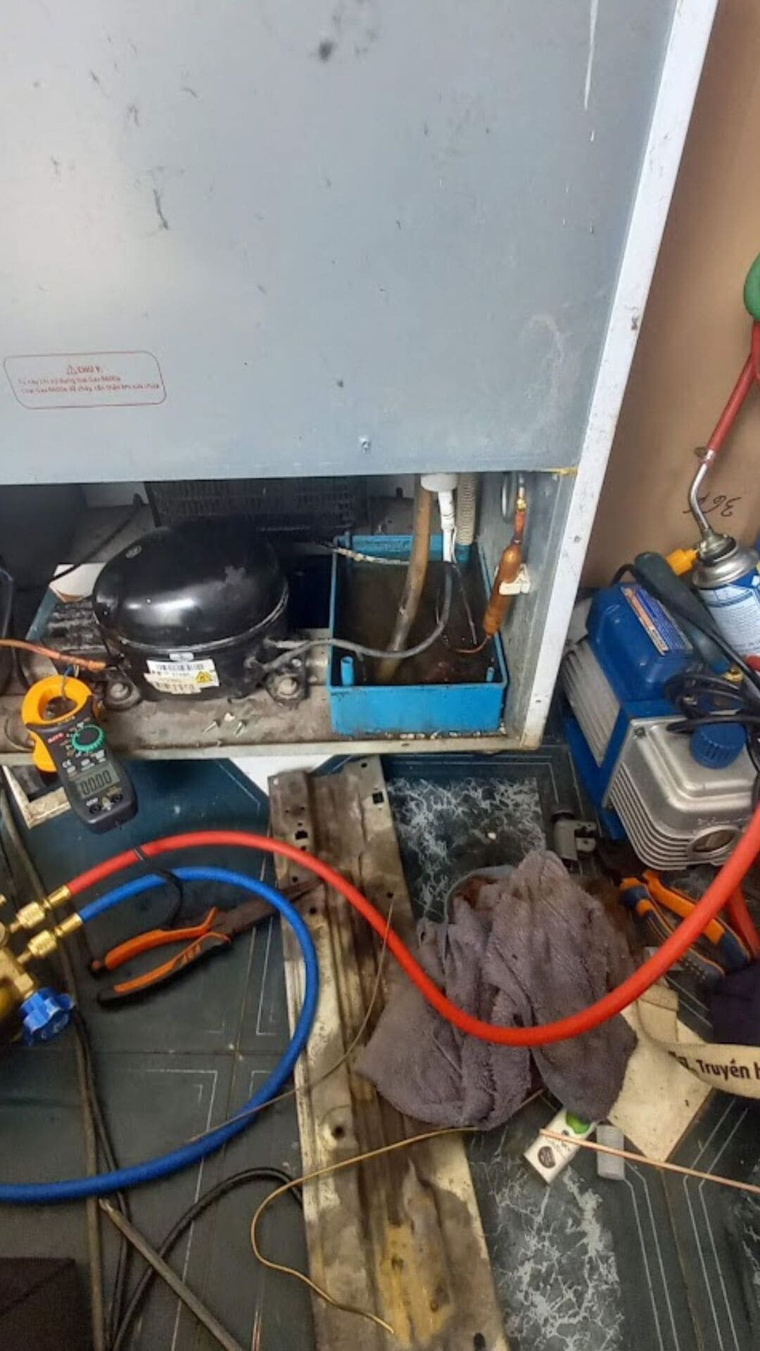 cách nạp gas R600a cho tủ lạnh