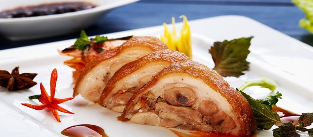 chân giò nuong bằng lò vi sóng