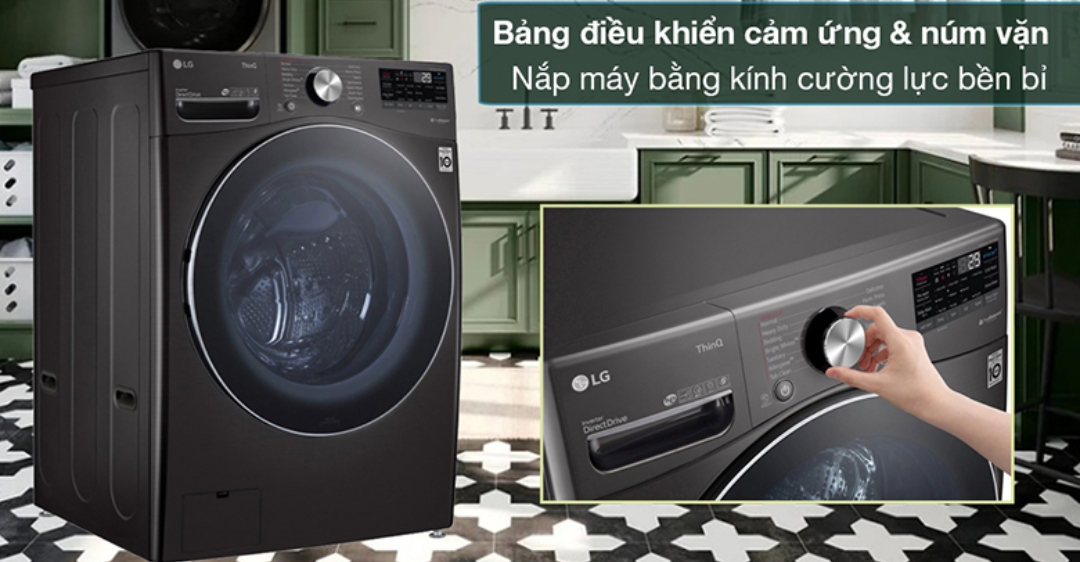Máy giặt sấy LG Inverter 21kg F2721HVRB