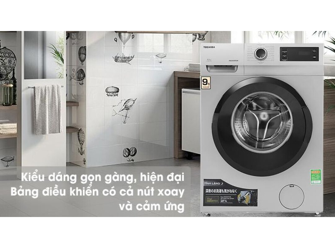 Máy giặt Toshiba cửa trước tốt nhất - Inverter 9.5 kg TW-BK105S3V(SK)