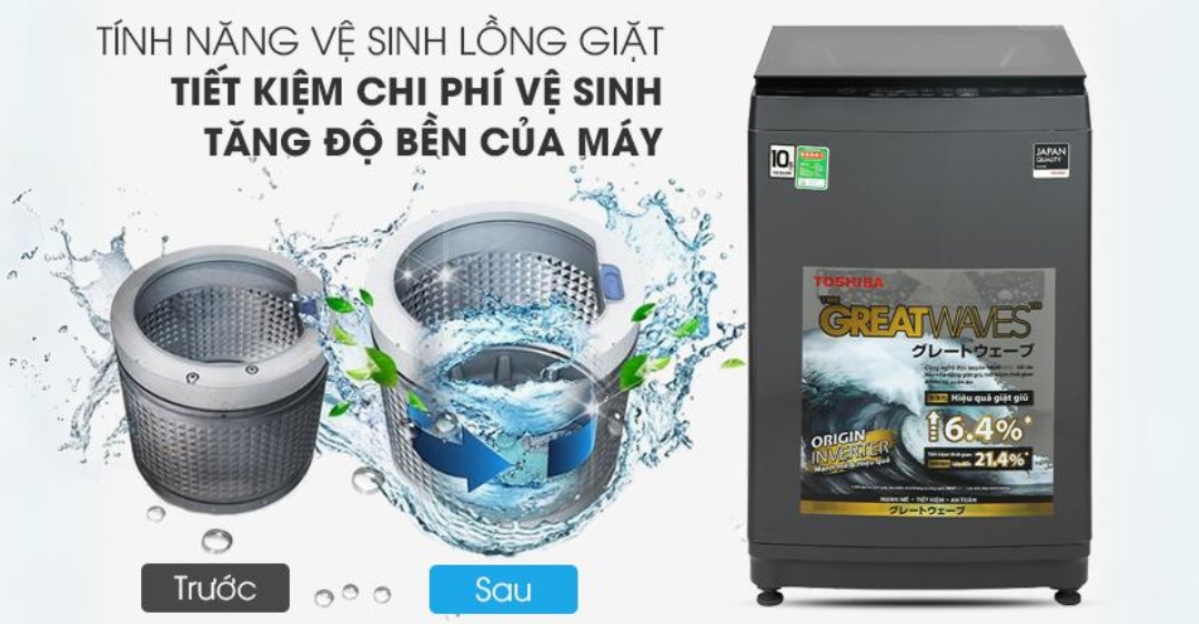 Máy giặt Toshiba Inverter 10,5 kg AW-DUK1150HV(MG)