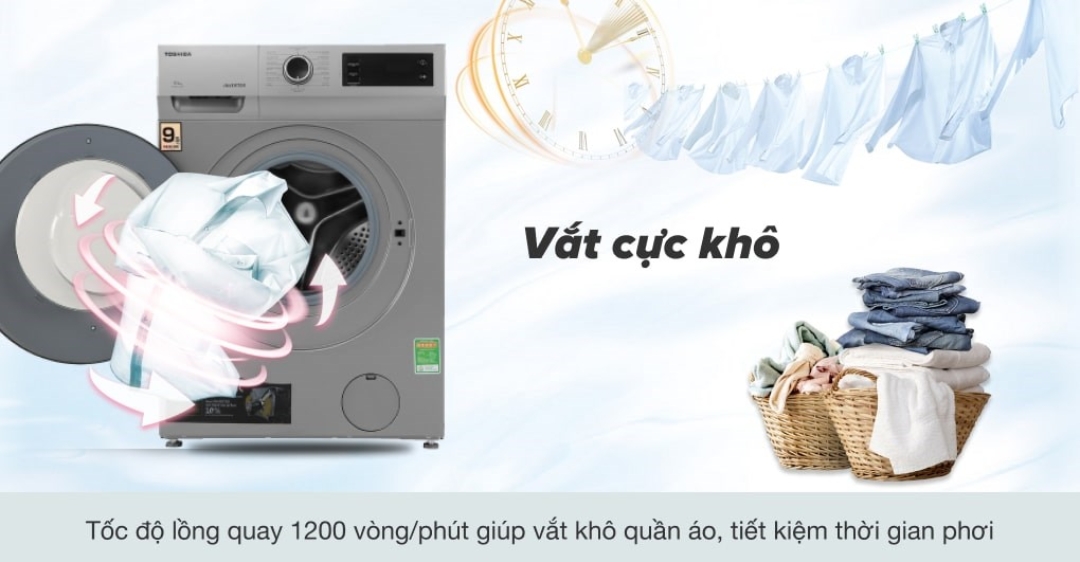 Máy giặt Toshiba Inverter 9.5 Kg TW-BK105S3V(SK)