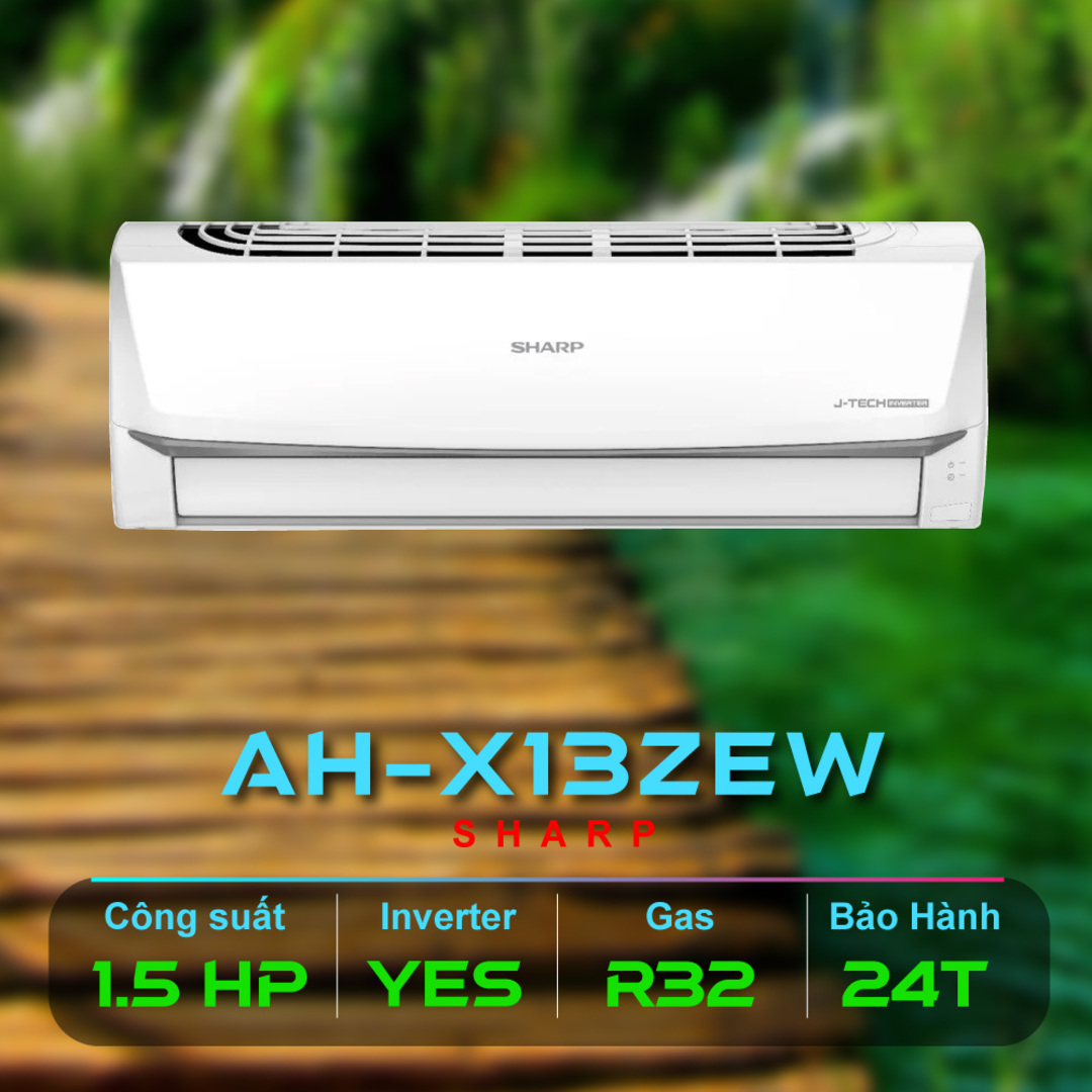  Máy lạnh Sharp Inverter 1.5 HP AH-X13ZEW 
