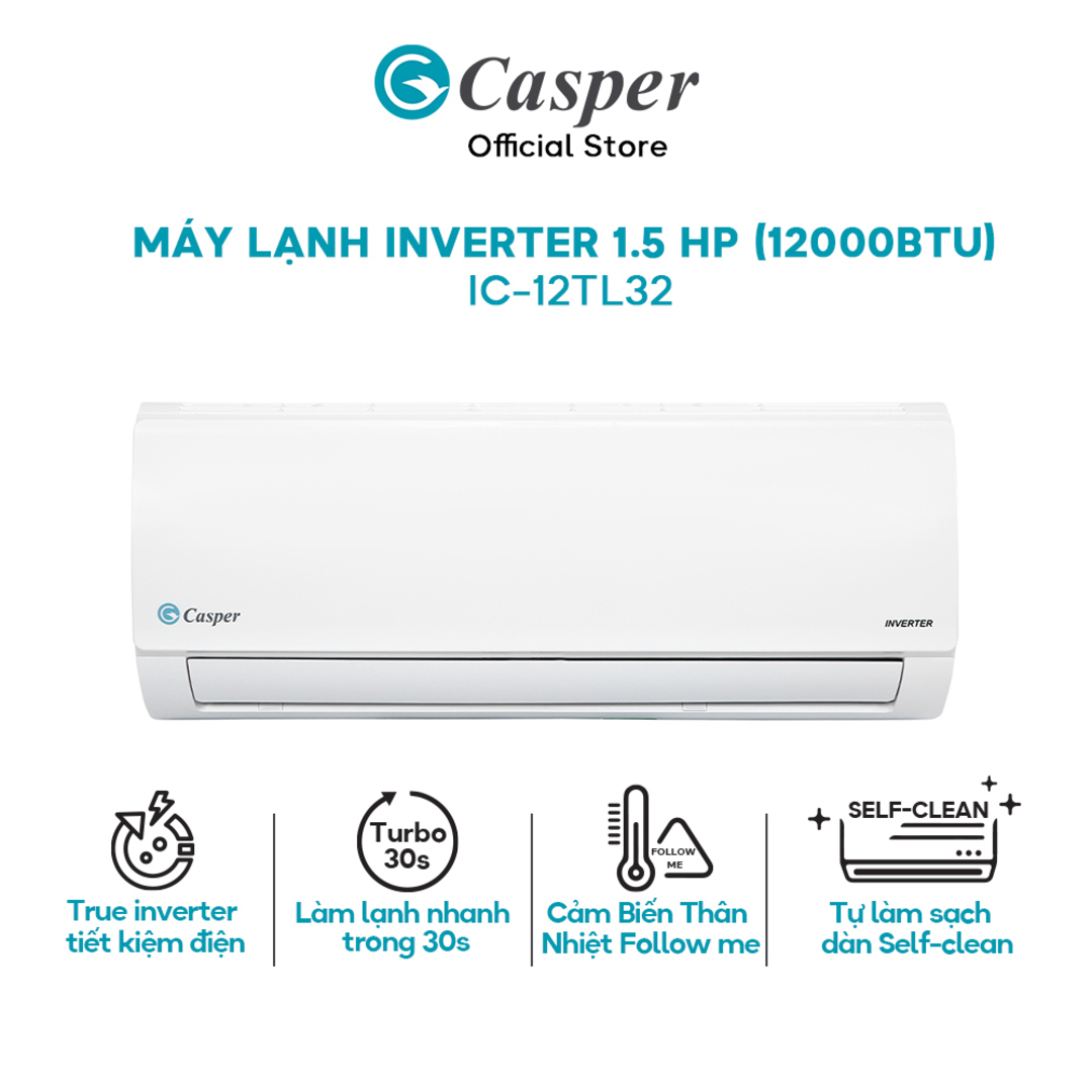 Máy lạnh Casper Inverter 1.5 HP IC-12TL32
