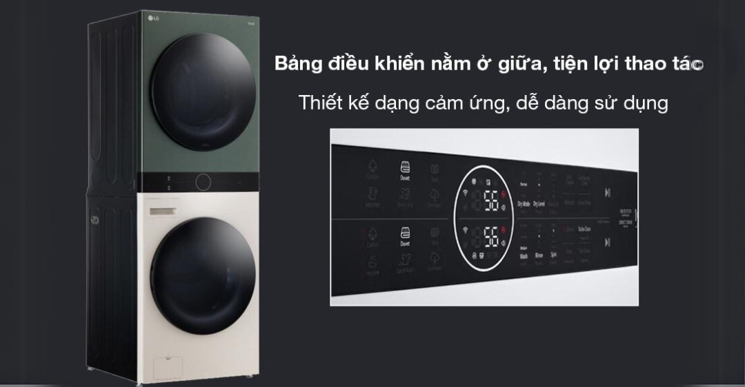 Tháp giặt sấy LG Inverter giặt 25 kg – sấy 17 kg WT2517NHEG