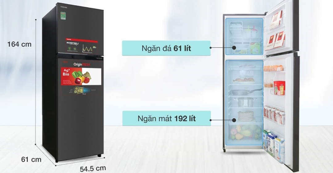 Tủ lạnh Toshiba Inverter 253 lít GR-B31VU SK