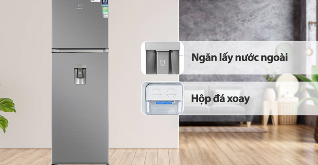 Tủ lạnh 2 cánh Electrolux Inverter 341 lít ETB3740K-A
